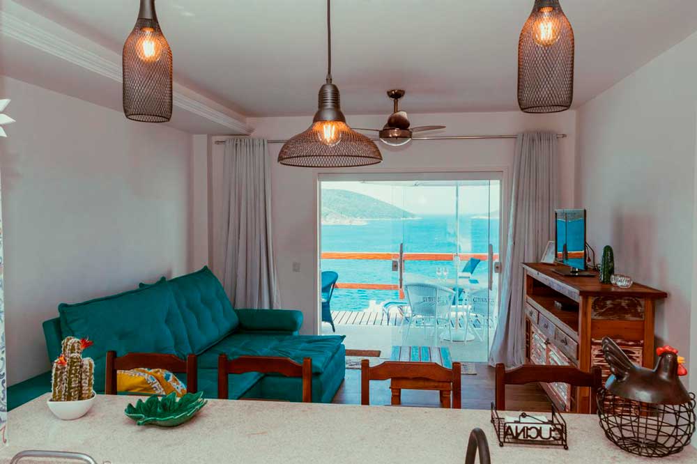 Sala de estar Casa Mar da Grécia