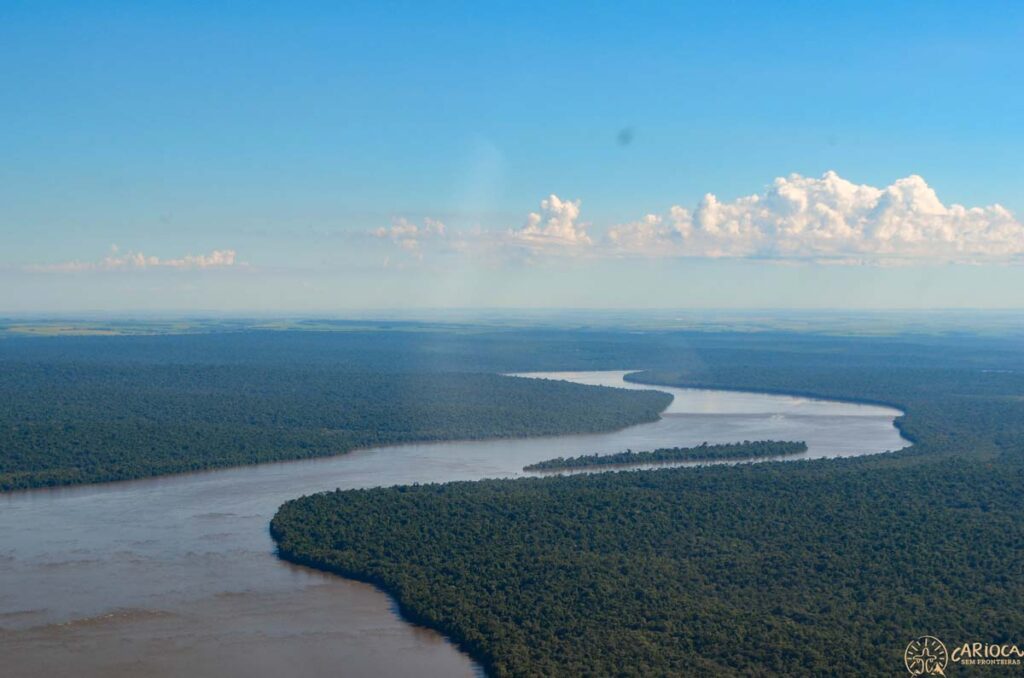 Voo de helicóptero em Foz do Iguaçu